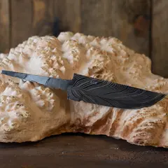 Knivblad Damask 26x90 mm Smidd av &#197;ge Steinslett